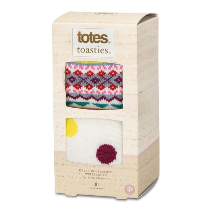 totes toasties® Ladies Welly Boot Socks (Twin Pack) Multi Extra Image 1